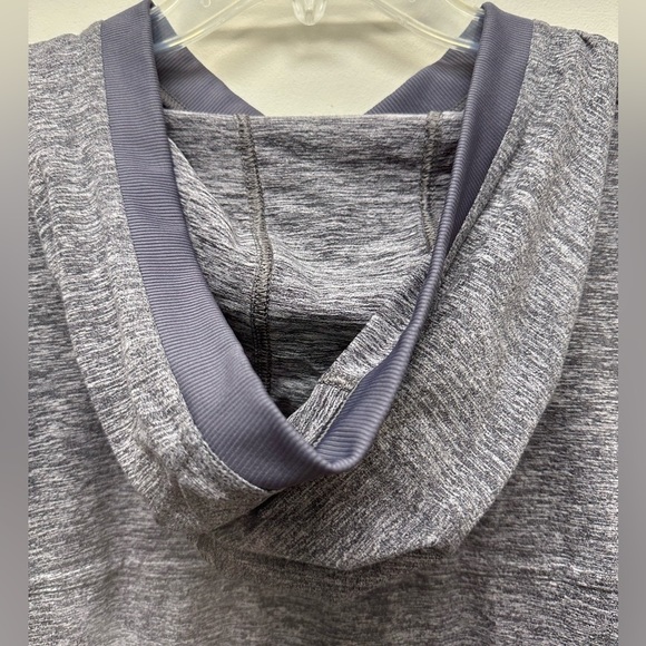 MONDETTA PERFORMANCE + LUXURY XL Lavender Gray Space Dye Hooded PulloverShirt - Picture 7 of 8